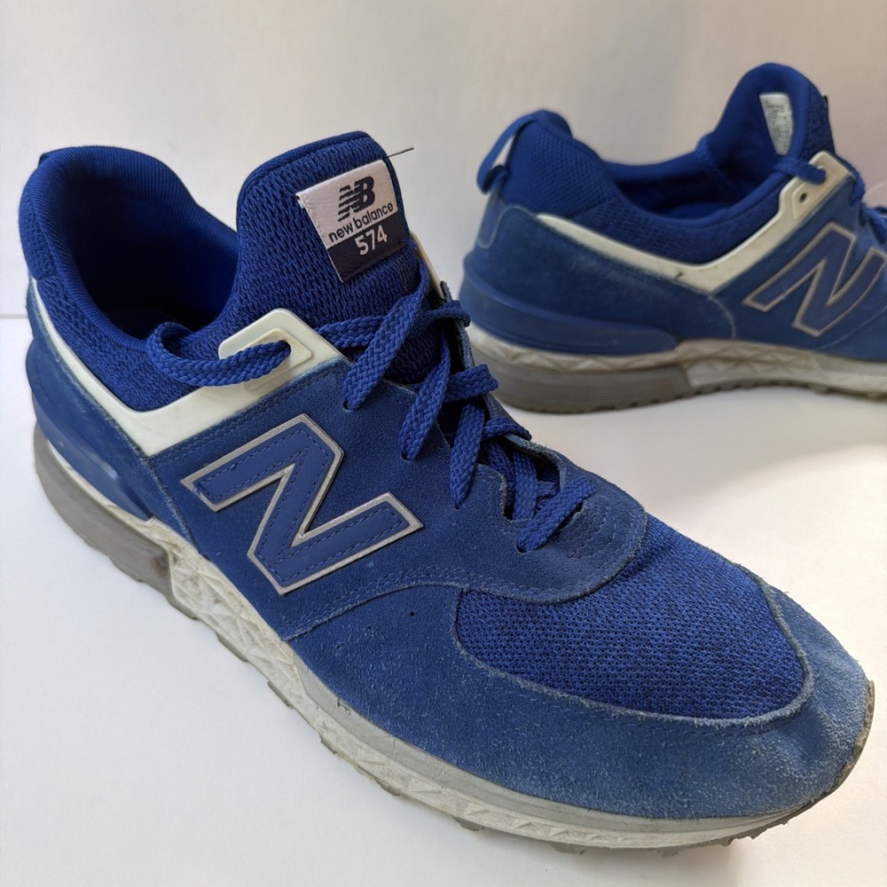 New Balance 574 Sneakers Men's 13 Royal Blue Suede Classic Running Shoe MS574CD